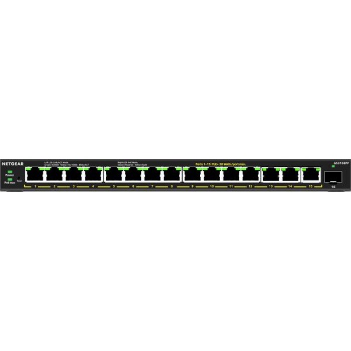 NETGEAR GS316EPP-100PES 16 PORTE AD ALTA POTENZA NETGEAR? (GS316EPP)