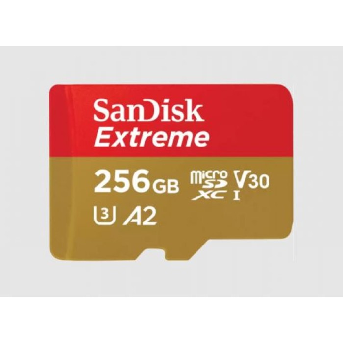 SANDISK SDSQXAV-256G-GN6MA 256GB EXTREME MICROSDXC 190MB/S A1 C10 V30 UHS-IU3