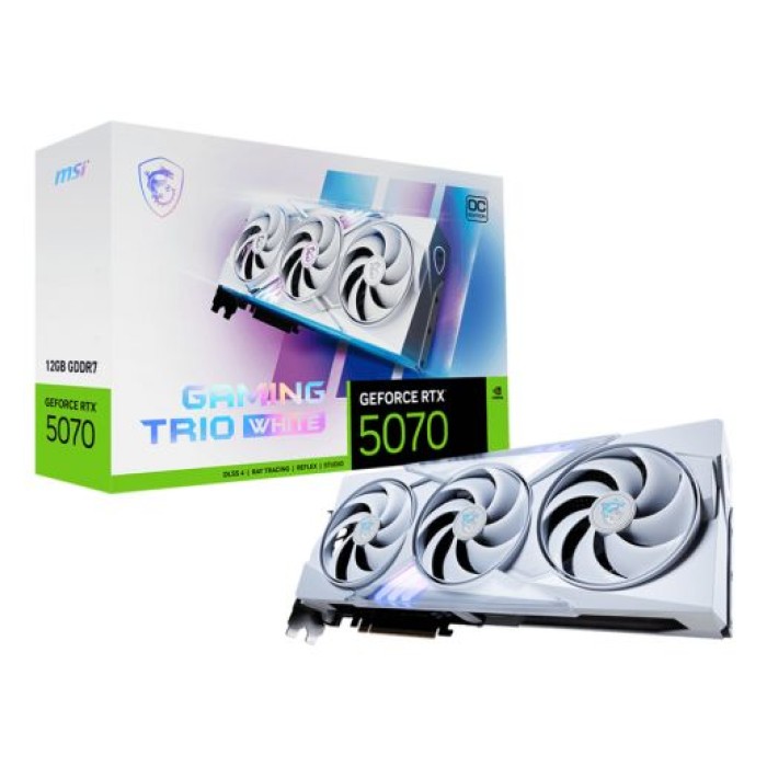 MSI COMPONENTS RTX 5070 12G GAMING TRIO OC WH MSI VGA GEFORCE RTX 5070 12G GAMING TRIO OC WHITE