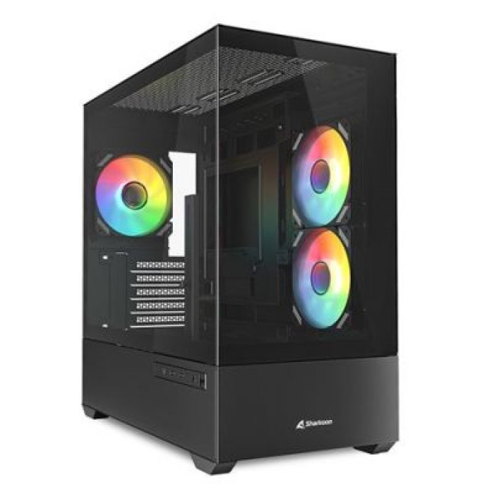 SHARKOON MK7 ARGB BLACK SHARKOON MK7 ARGB  (BLACK. TEMPERED GLASS X 2)