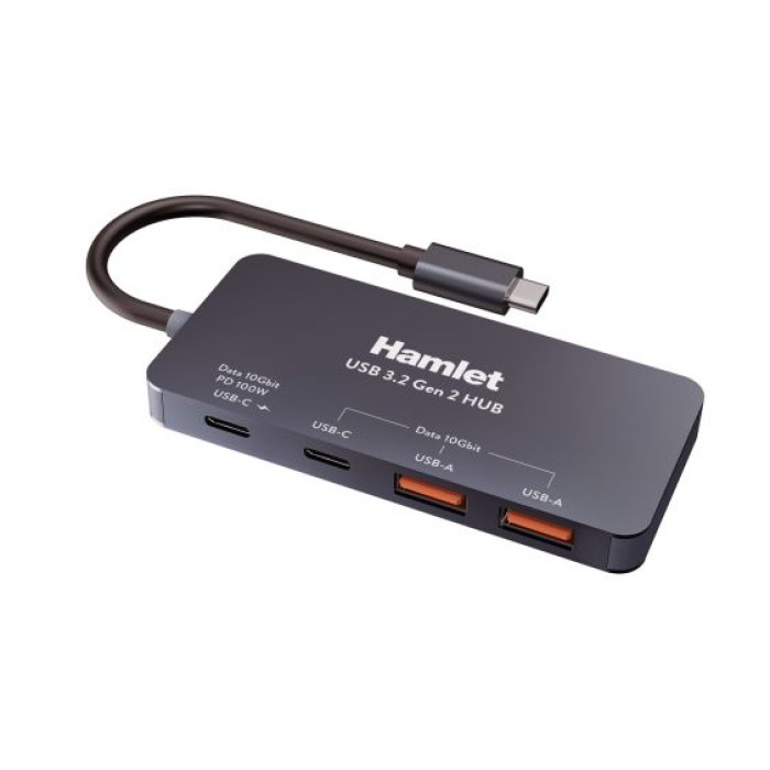 HAMLET XHUB-432C-10G-Y HUB 4 PORTE 10 GBPS USB-C 3.2 GEN2