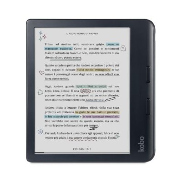 KOBO N428-KU-BK-K-BU KOBO LIBRA COLOUR EBOOK READER + STYLUS 2 BLACK