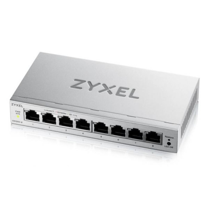 ZYXEL GS1200-8V3-EU0101F SWITCH SMART MANAGED. 8 PORTE
