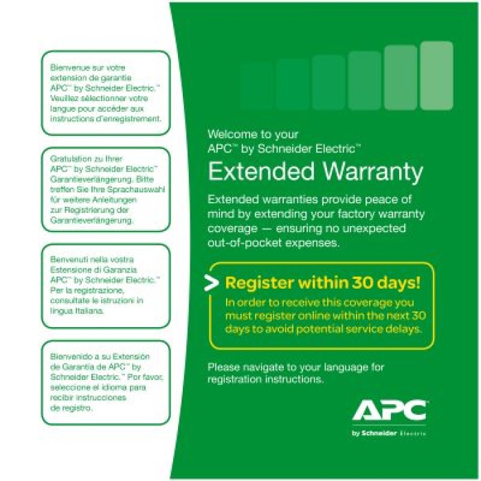 APC WBEXTWAR3YR-SP-03 SERVICE PACK 3 YEARS EXTENDED WARRANTY