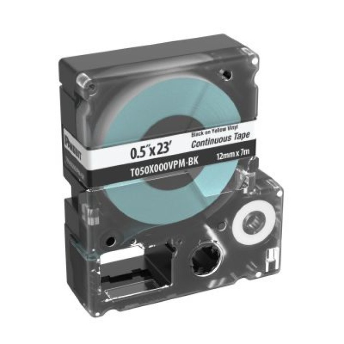 PANDUIT T050X000VPM-BK Cassetta a nastro Black on White Vynil 0.5''(12mm)
