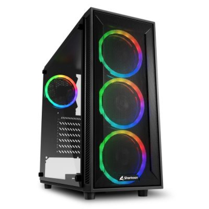 SHARKOON TG4M RGB 2X U3. FINESTRA LAT.. 4X 120 ARGB. FRONT MESH