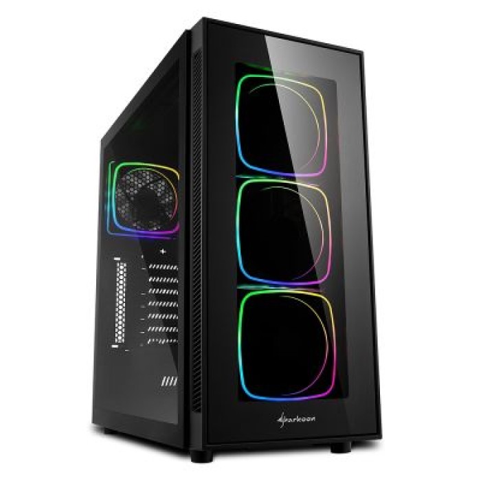SHARKOON TG6 RGB 2XU2.2XU3.VETRO TEMP. 4X120 ARGB. ARGB CONTR.