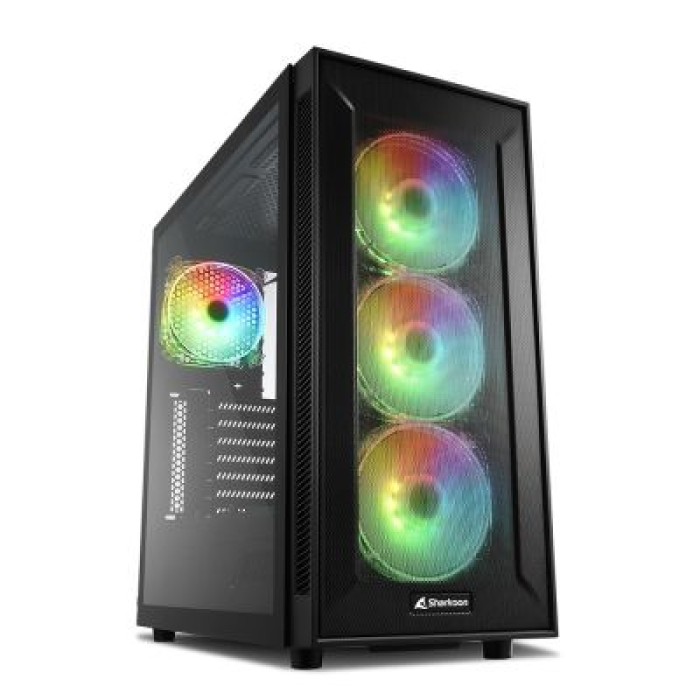 SHARKOON TG6M RGB 2X U2-2X U3. FINESTRA LAT. 4X 120 ARGB. FRONT MESH