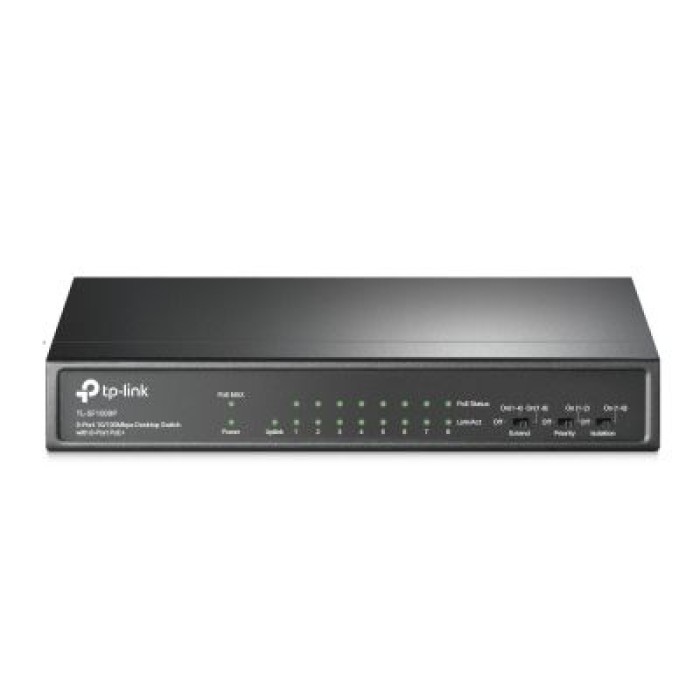 TP-LINK TL-SF1009P 9-PORT 10/100 MBPS DESKTOP SWITCH WITH 8-PORT POE+