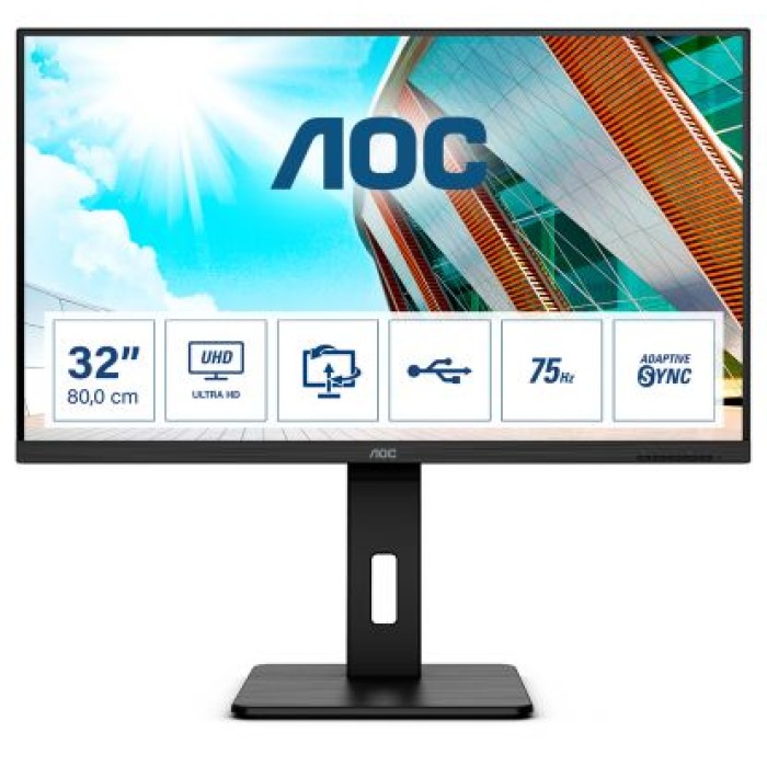 AOC U32P2 31.5 16:9 3840X2160 60HZ VA 350CD/M2 HDMI/DP