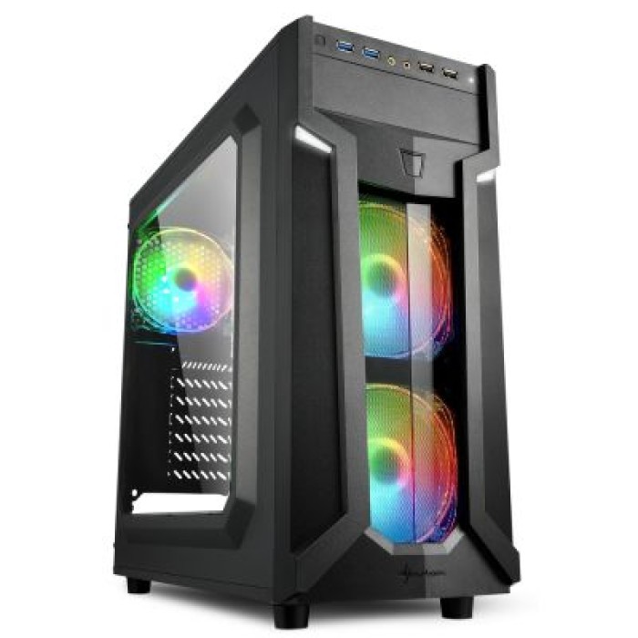 SHARKOON VG6-W RGB 2X U2. 2X U3. 3X 120LED FAN. RGB CONTROLLER