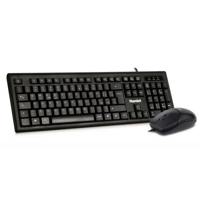 HAMLET XKKMICEU200 KIT TASTIERA E MOUSE USB SERIE 200 BUSINESS