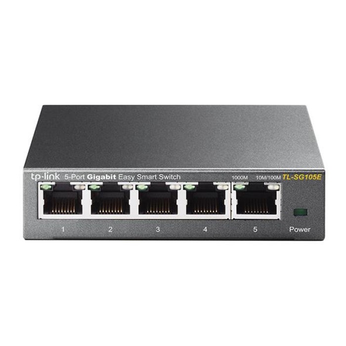SWITCH 5P LAN Gigabit TP-LINK TL-SG105E Easy Smart IGMP Snooping,MTU/port/Tag-based VLAN QoS -Garanzia a vita