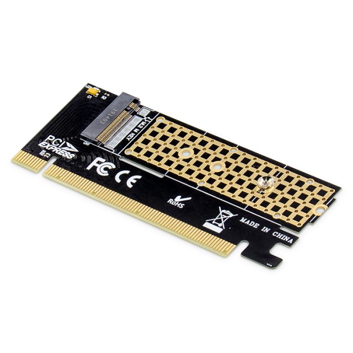 M.2 NVME SSD SCHEDA ADD-ON PCIEXPRESS DA 16 SUPPORTA KEY M, DIMENSIONI 80,60,42 E 30MM