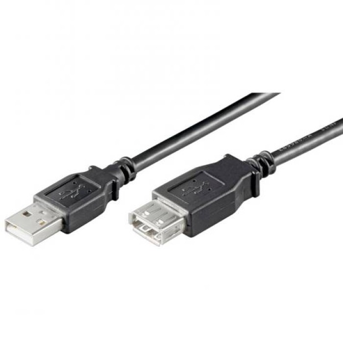 √ Simpaticotech™ CAVO PROLUNGA USB 2.0 CONNETTORI A-A MASCHIO/FEMMINA - MT.  0,30 COLORE NERO