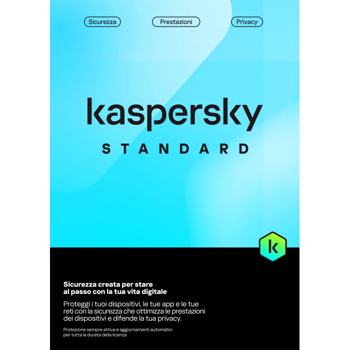 KASPERSKY STANDARD PER 1 DISPOSITIVO 1 ANNO CARD BS IT