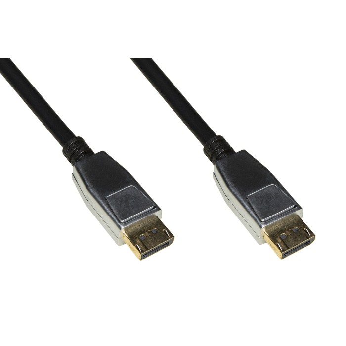 CAVO DISPLAYPORT 1.4 - HDMI 2.0 CONTATTI DORATI 4KX2K 60HZ 18GBPS HDR RGB 4:4:4 MT 1,80 CONNETTORI IN METALLO