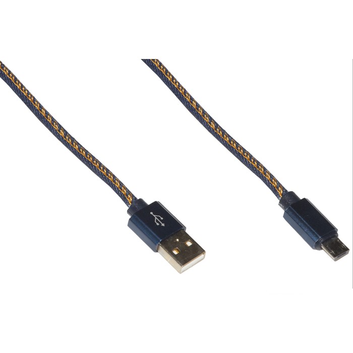 CAVO MICRO USB MT 1 GUAINA DENIM BLU