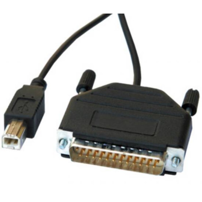 CAVO ADATTATORE DA CONNETTORE 25 POLI PARALLELO MASCHIO (PC) A USB TIPO B (STAMPANTE USB)