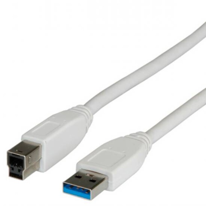 *CAVO USB 3.0 CONNETTORI A-B 9 POLI MT. 0,80 BIANCO