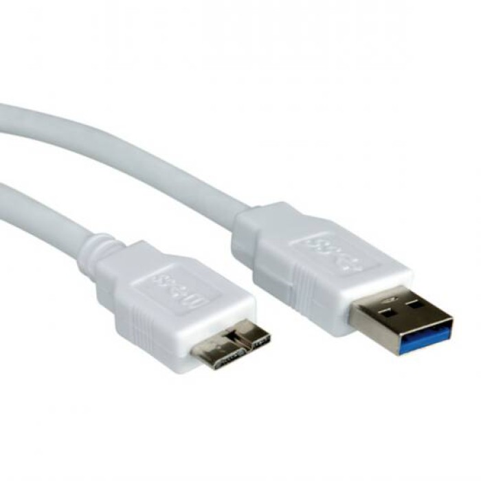 CAVO USB 3.0 CONNETTORI USB A - MICRO USB B MT. 3 COLORE BIANCO