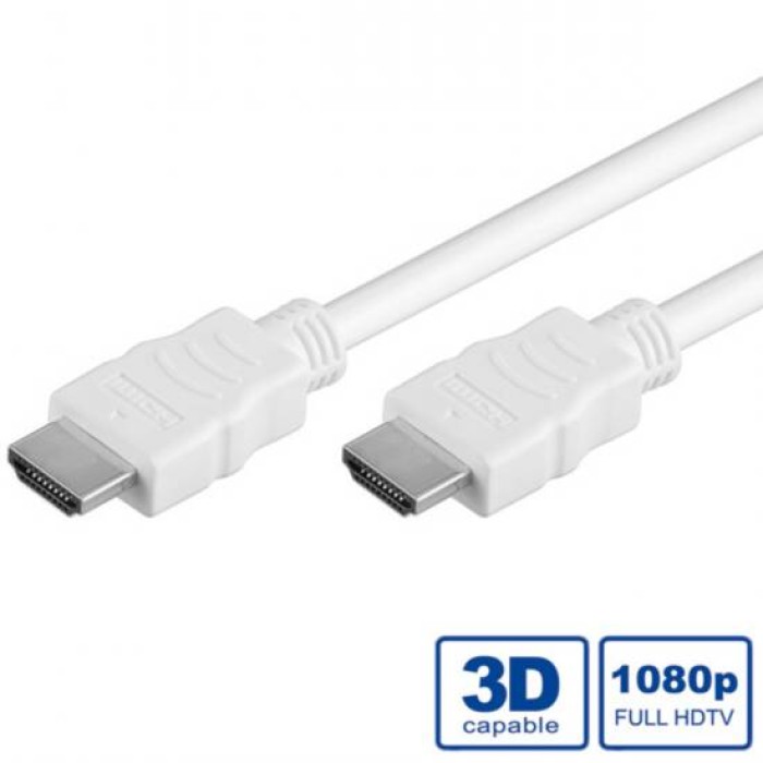 CAVO HDMI 3D HIGH SPEED CON ETHERNET MT 10 BIANCO