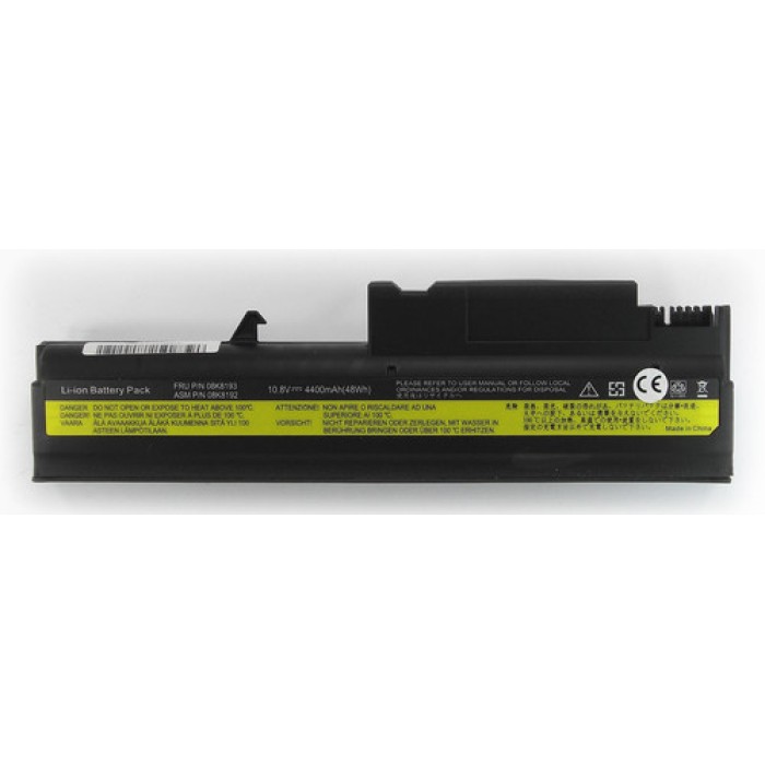 Batteria compatibile. 6 celle - 10.8 / 11.1 V - 4400 mAh - 48 Wh - colore NERO - peso 320 grammi circa - dimen