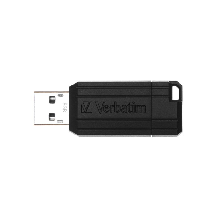 VERBATIM 49062 VERBATIM USB DRIVE 2.0 8GB PINSTRIPE BLACK