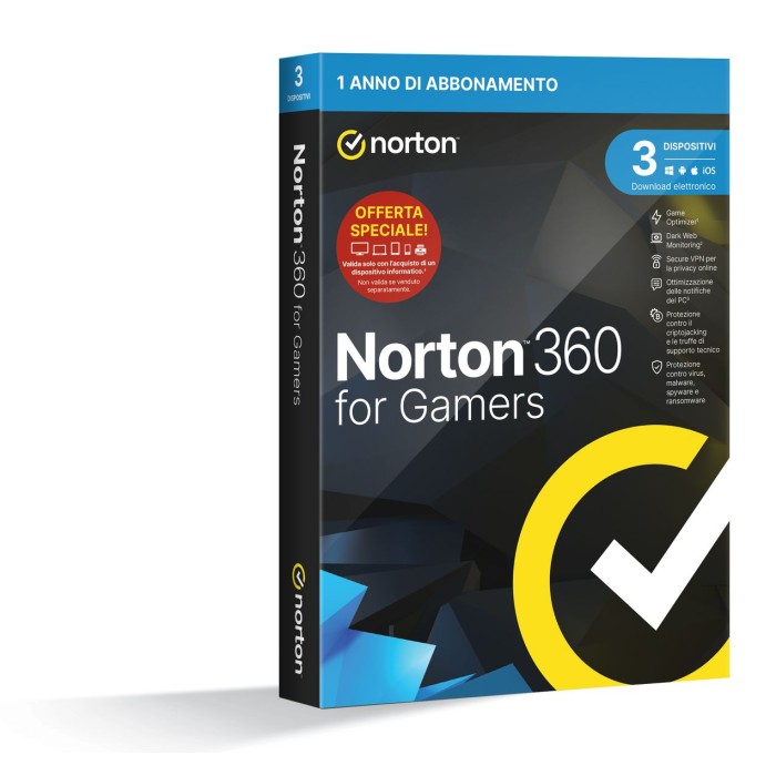NORTON LIFELOCK 21429372 NORTON 360 FOR GAMERS 50GB 1 USER 3 DEVICE 1Y 2023