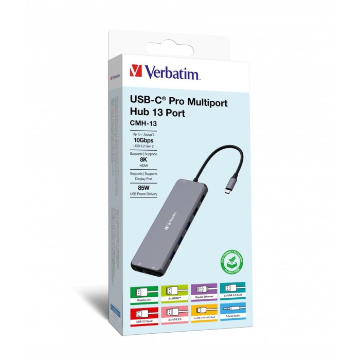 VERBATIM 32153 USB-C PRO MULTIPORT HUB 13 PORT CMH-13
