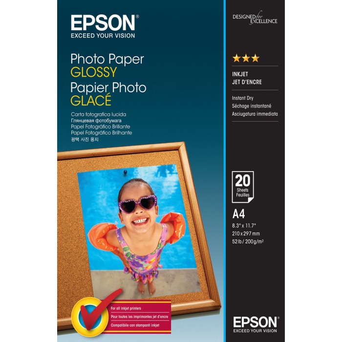 EPSON C13S042538 PHOTO PAPER GLOSSY - A4 - 20 SHEETS