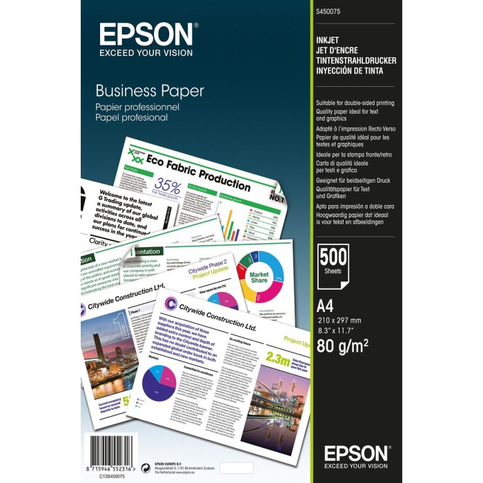 EPSON C13S450075 BUSINESS PAPER 80GSM 500 SHEETS