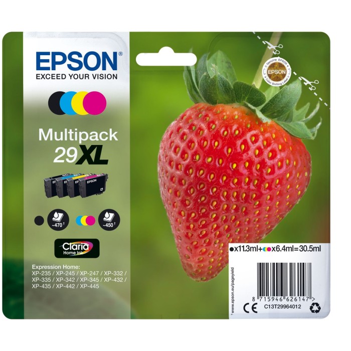 EPSON C13T29964012 29XL STRAWBERRY CLARIA HOME MULTIPACK 4-COLOURS IN