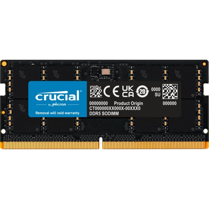 CRUCIAL CT32G48C40S5 CRUCIAL 32GB DDR5-4800 SODIMM CL40 (16GBIT)