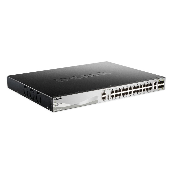 D-LINK DGS-3130-30PS/SI SWITCH 4 X 10/100/1000BASE-T POE PORTS 370W BUDGET