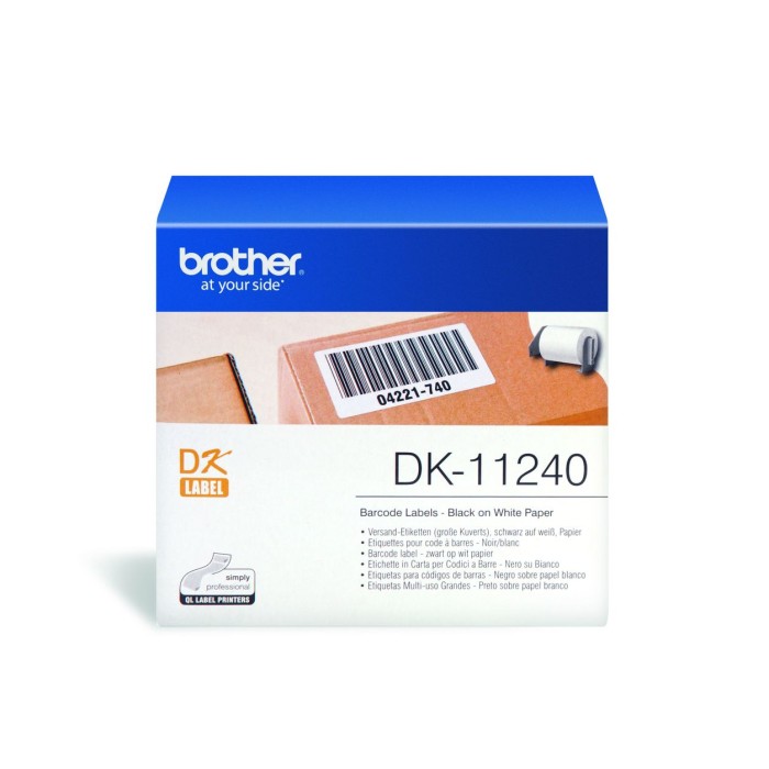 BROTHER DK11240 600 ETICH AD CAR NER0 BIANC 102X51