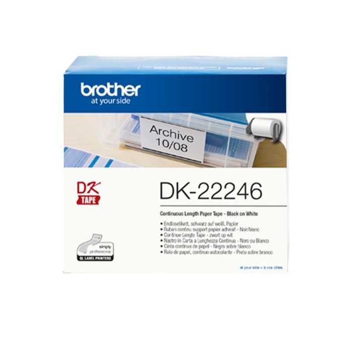 BROTHER DK22246 NASTRO ADES IN CARTA NERO/BIANCO PER QL1100/1110