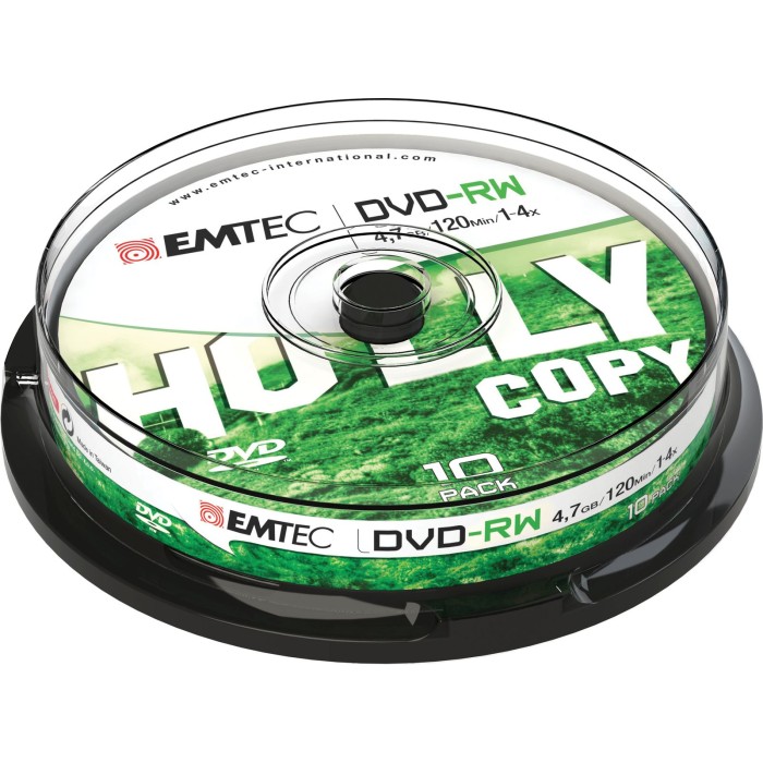 EMTEC ECOVRW47104CB EMTEC DVD-RW 4.7GB 4X CB (10)