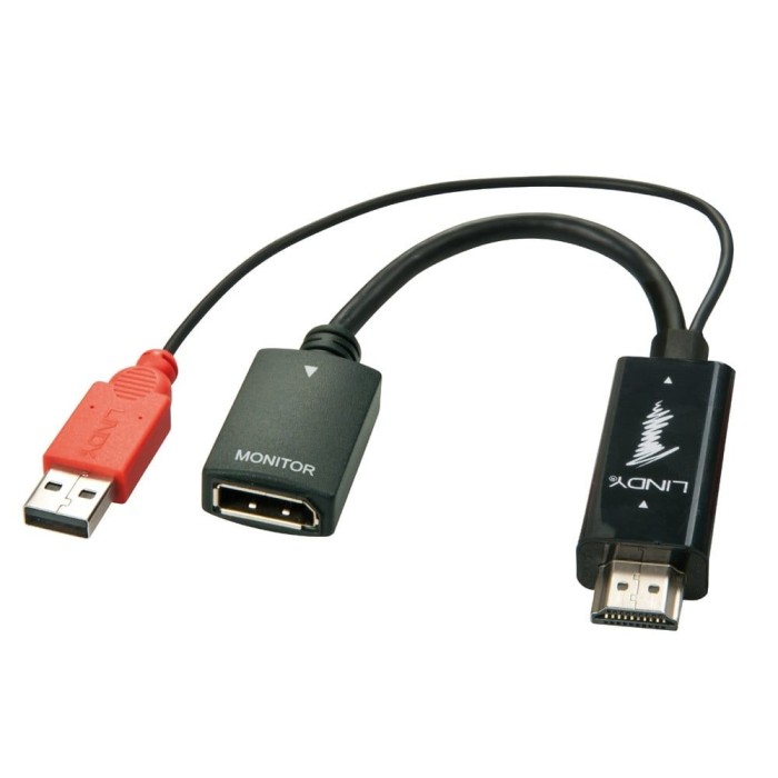 LINDY LINDY38147 COVERTITORE HDMI A DP 4K 30HZ. ALIMENTAZIONE USB