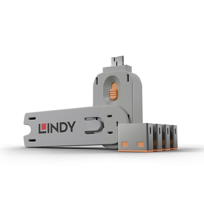 LINDY LINDY40453 SERRATURE PER PORTE USB ARANCIONI