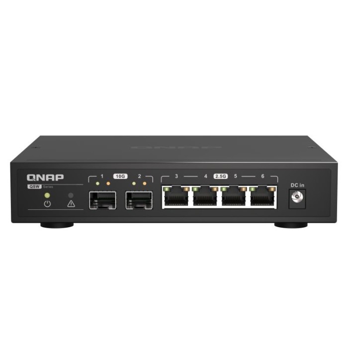 QNAP QSW-2104-2S 2 PORTS 10GBE SFP . 5 PORTS 2.5GBE RJ45. UNMANAGED