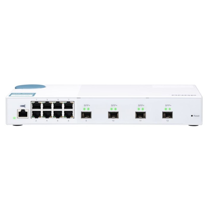 QNAP QSW-M408S 8PORT 1GBPS. 4PORT 10GBE SFP . WEB MANAGED SWITCH