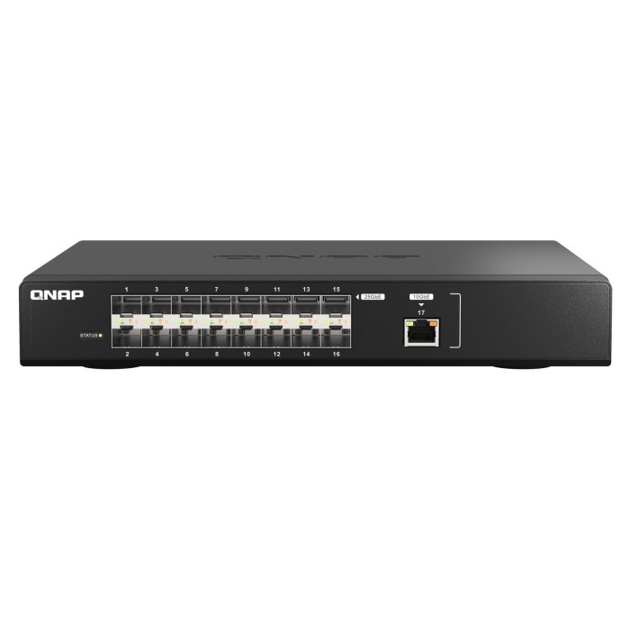 QNAP QSW-M5216-1T QNAP 16PORTS SWITCH 16X25GBE RJ45 1X10GBE SFP