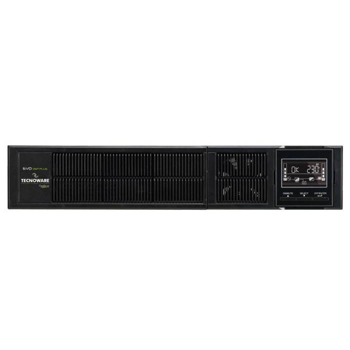 TECNOWARE FGCEDP2402RTIEC UPS EVO DSP PLUS 2400 RACK/TOWER IEC TOGETHER ON