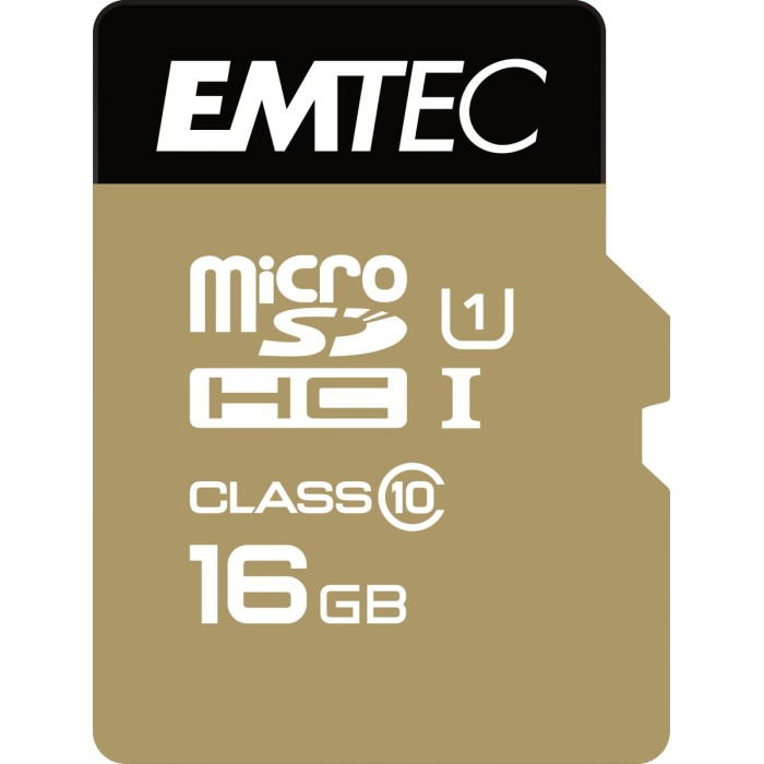 EMTEC ECMSDM16GHC10GP EMTEC MICRO SD CON ADATTATORE 16GB UHS1 U1 C10