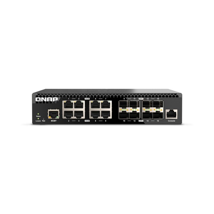 QNAP QSW-M3216R-8S8T QNAP 16 PORTS SWITCH 8X10GB SFP+. 8X10GB  RJ45